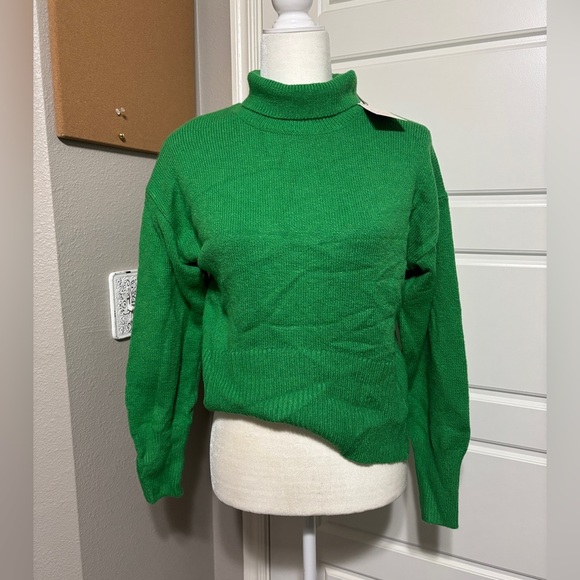 a new day Mock Turtleneck Green Sweater - Picture 2 of 5